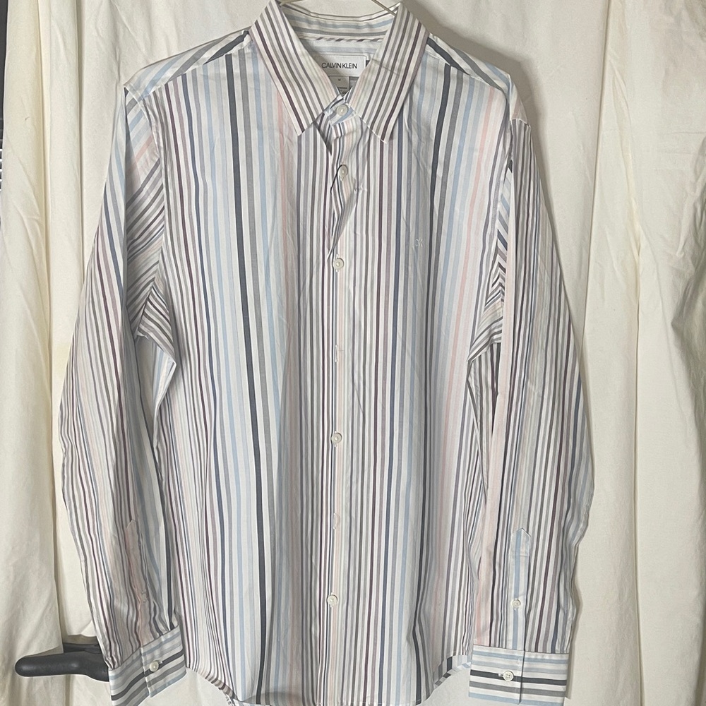 Calvin Klein Multicolor Striped Dress Shirt